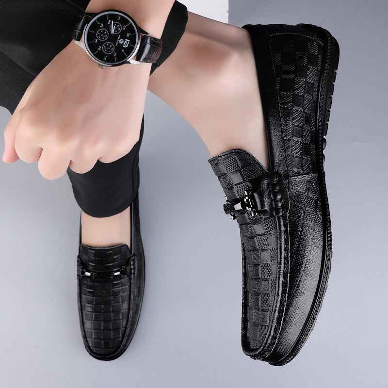 Slip-On Business Men's Soft Surface Casual Plus Size Loafers Leather Shoes