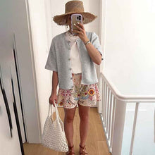 Solid Color Half-open Collar Button Sweaters Women's Clothing Women's Casual Cardigan