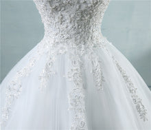 High Waist Wedding Dress With Deep V-neck by Mirlaine Univers