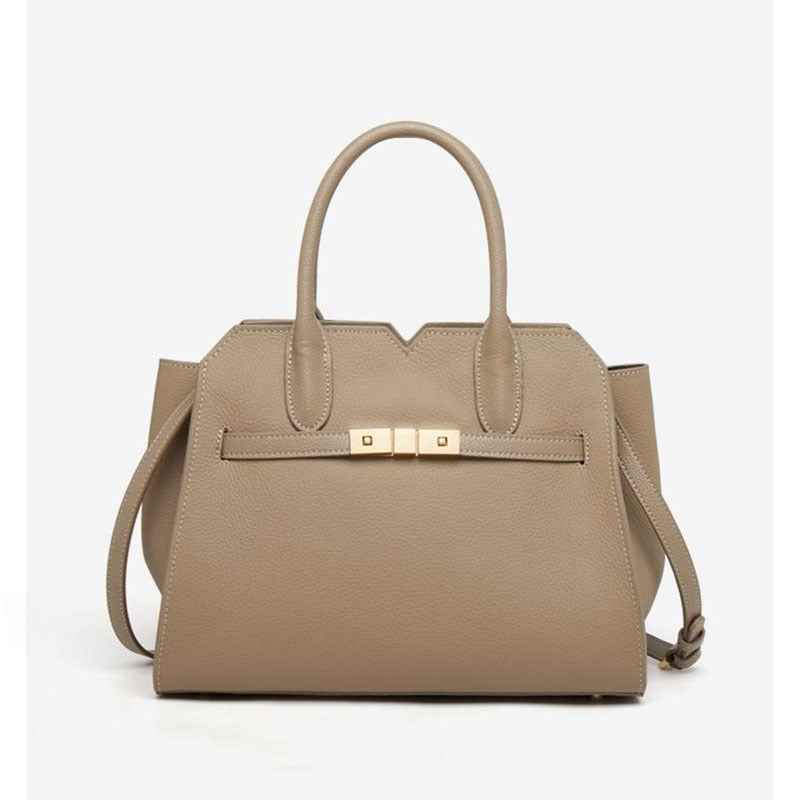 Premium-Look Handbag Womens Top-Grain Leather Tote Bag