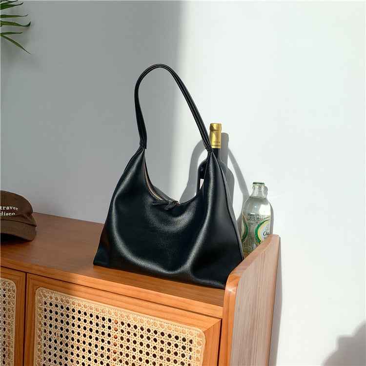 Simple Soft-leather Shoulder Bag For Women Versatile And Niche