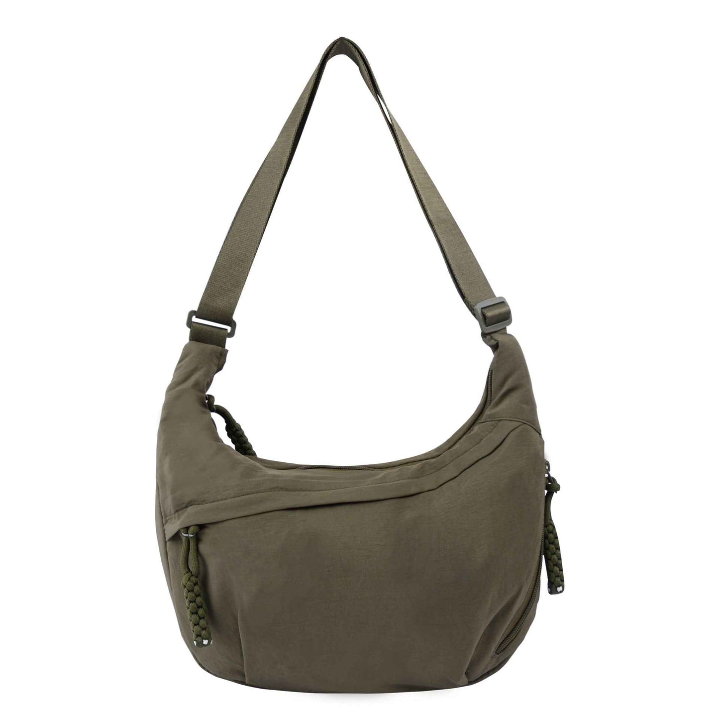 Womens Simple High-Capacity Nylon Crossbody Bag