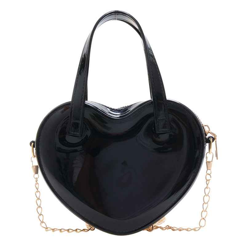Fashionable Jelly Heart Mini Shoulder Crossbody Bag For Women