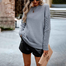 Round Neck Sweaters Women's Clothing Long Sleeve Sweater