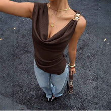 Women's Vest With Metal Decorations Sleeveless Shirt