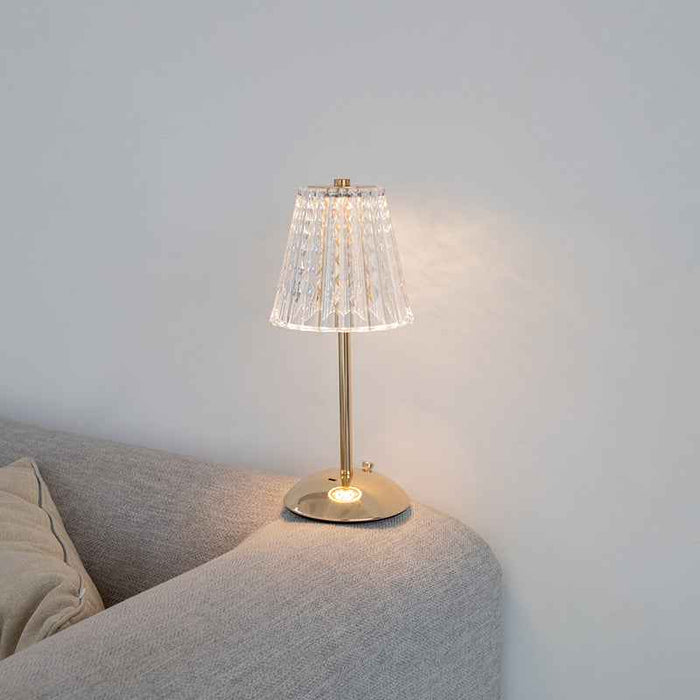 Lampe de table en acrylique jupe atmosphère mode