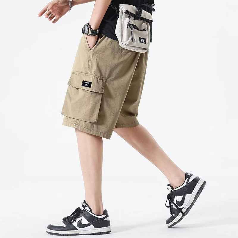 Japanese-style High-street Functional Workwear Shorts For Men