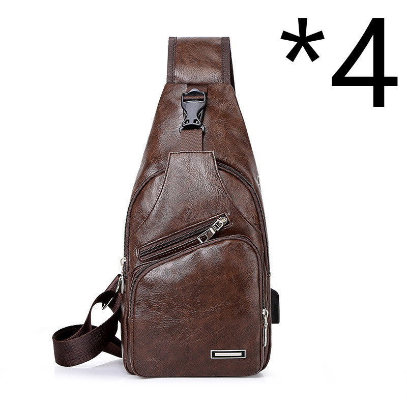 Casual Fashion Men's USB Charging Chest Bag by Mirlaine Univers