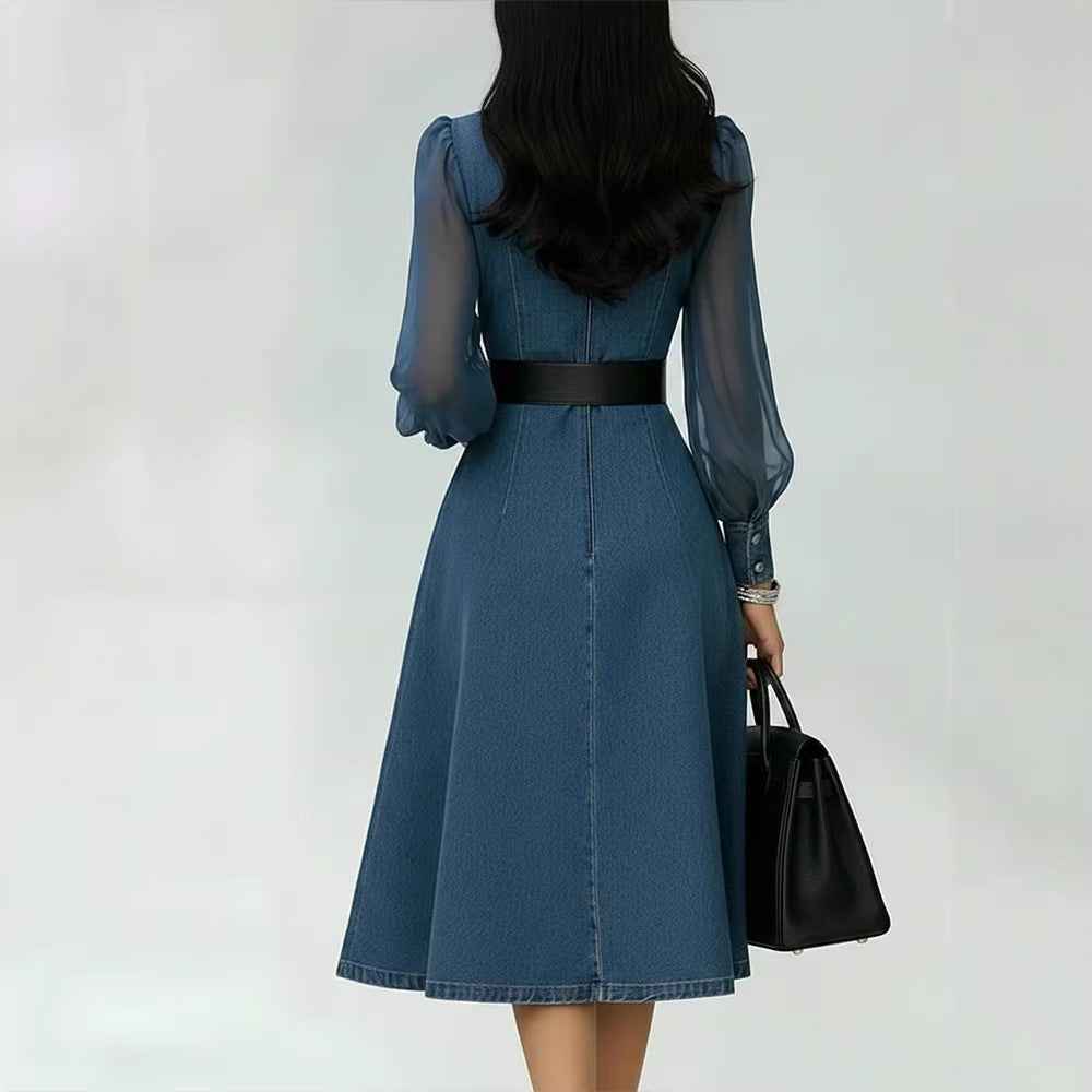 Korean Casual Spring Women's Denim Dress