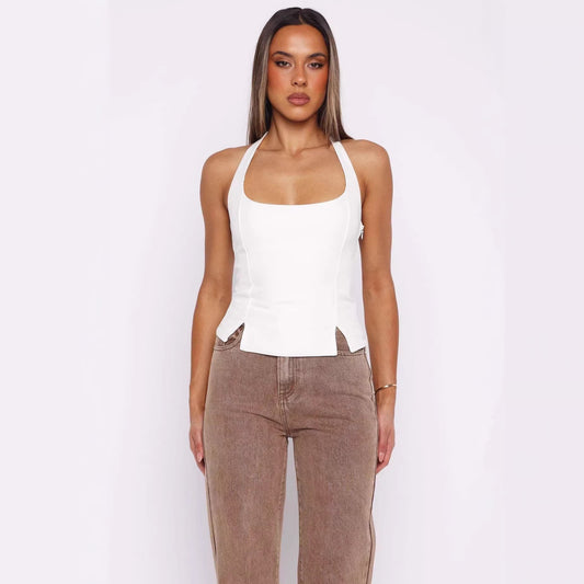 Solid-color Halter Women's Top by Mirlaine Univers Solid-color Halter Women's Top Mirlaine Univers solid-color-halter-womens-top 0 Solid-color Halter Women's Top Mirlaine Univers Solid-color Halter Women's Top