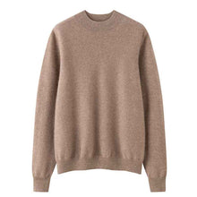 Womens Solid-Color Loose-Fit Mock-Neck Cashmere Sweater