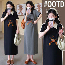 Gentle-style Loose-fitting Cartoon Maternity Dress