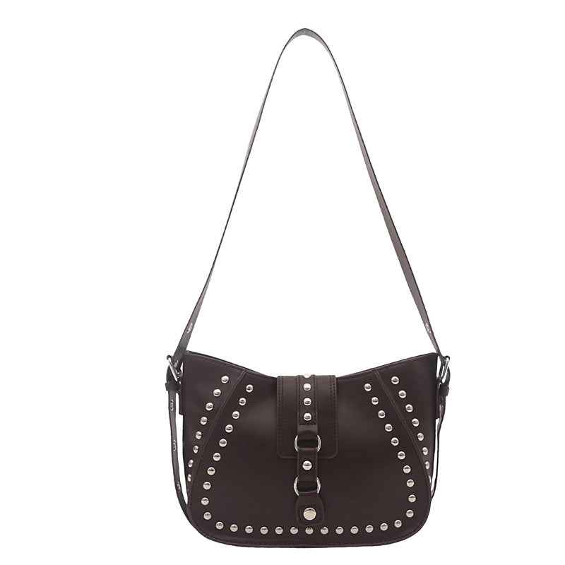 Sophisticated Studded Commuter Underarm Bag A Stylish Minimalist Niche-design Shoulder Or Crossbody Bag