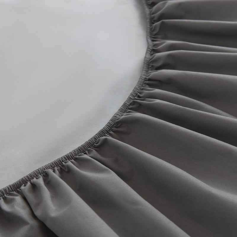Solid Color Frosted Double Layer Water-proof Mattress Protective Cover Skin-friendly Soft Dustproof Protective Bedding