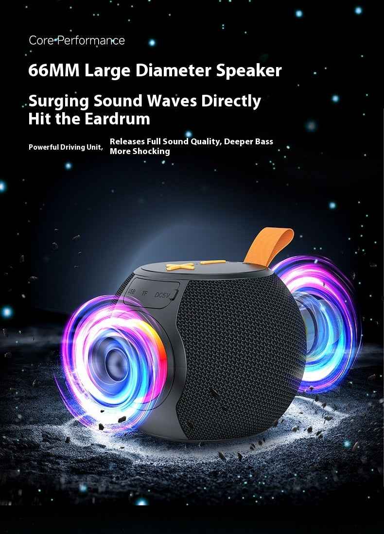 Bluetooth Speaker Portable RGB Lamp Portable Card Waterproof TWS Small Speaker