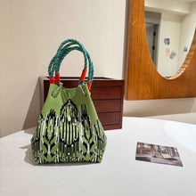 Womens Red Knitted Tote Bag With Magnetic Closure And Large Capacity