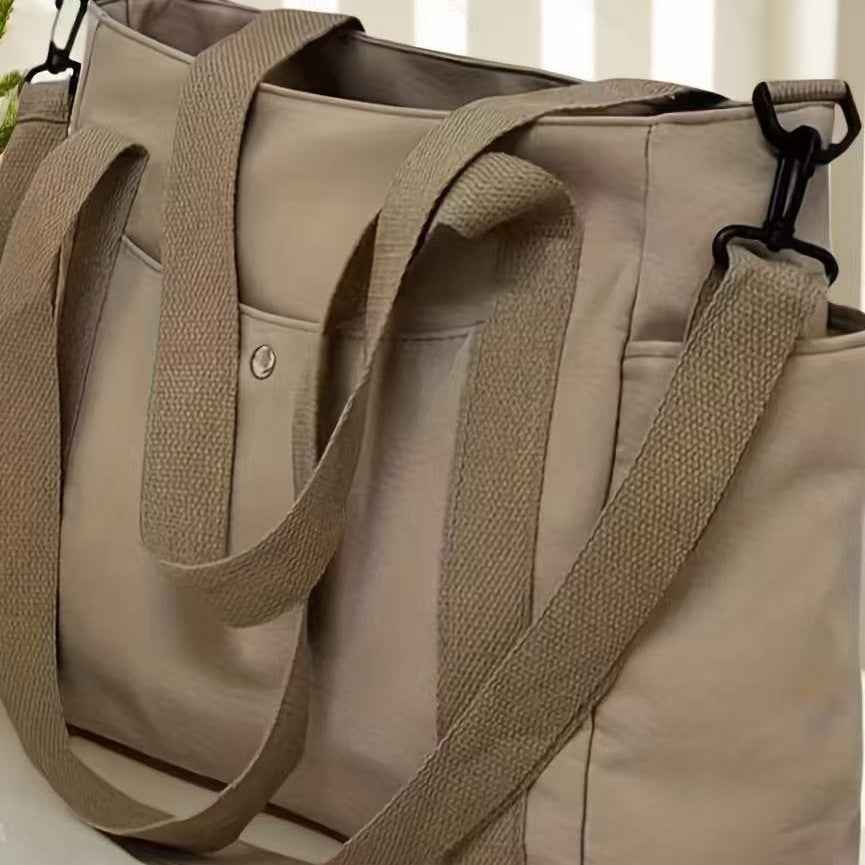 Stylish High-capacity Tote Shopping Bag That Can Be Carried By Hand Or Worn As A Crossbody Bag