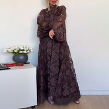 Vietnamese-style Embroidered Heavy-duty Long-sleeve Loose Ruffle Dress by Mirlaine Univers
