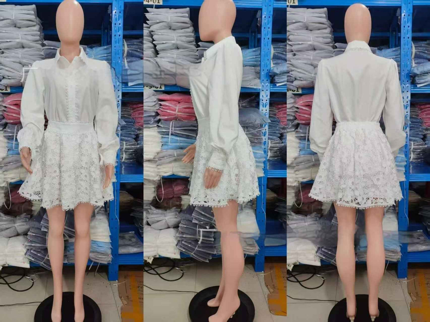 New Womens Fashion Top And Short Skirt Two-piece Set