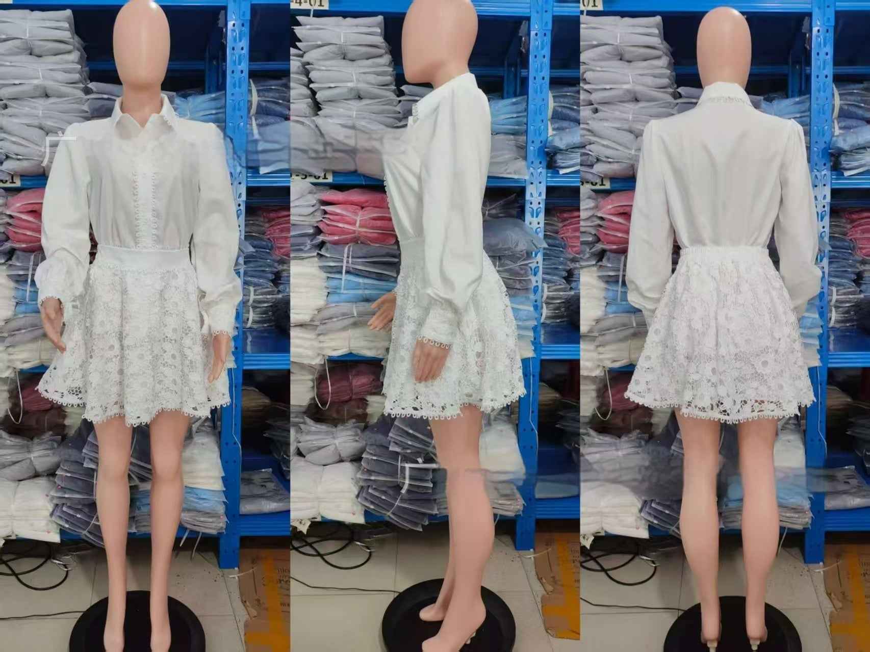 New Womens Fashion Top And Short Skirt Two-piece Set
