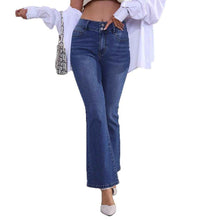 Slim-fit Flared Jeans With A Stylish Pocket Design For A Slimming