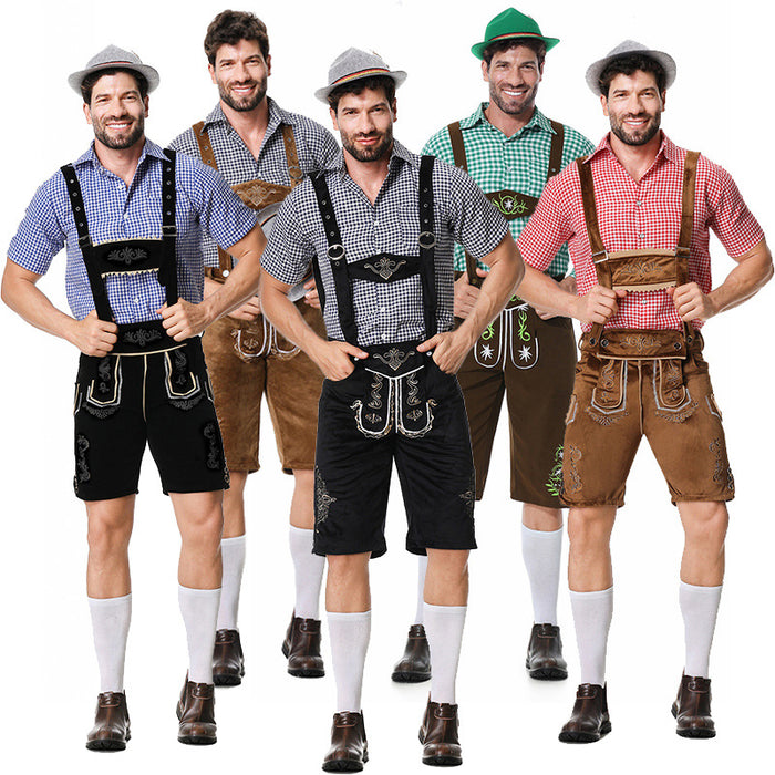 Beer Festival Clothing Shirt Overalls Denim Hat Suit Men