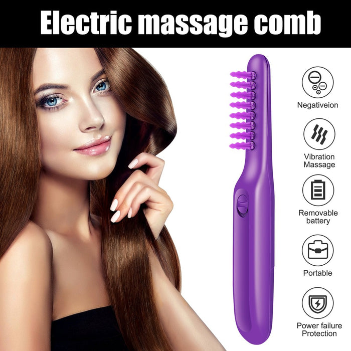 Brosse démêlante électrique et massante pour le cuir chevelu