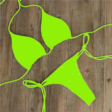 Halter Neck Tie Bikini Ladies Split Tie Swimsuit by Mirlaine Univers