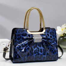 Hot-stone Embellished Fashionable Versatile Chic Leopard-print Womens Bag
