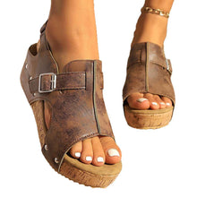 European American Summer New Plus Size Wedge Peep Toe Sandals For Women