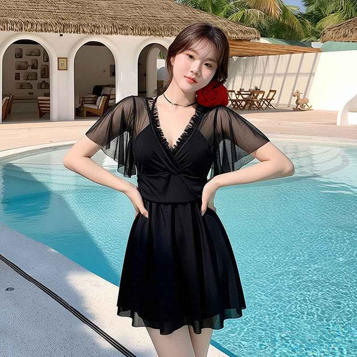 Women's Plus-Size Slimming Modest One-Piece Swimsuit