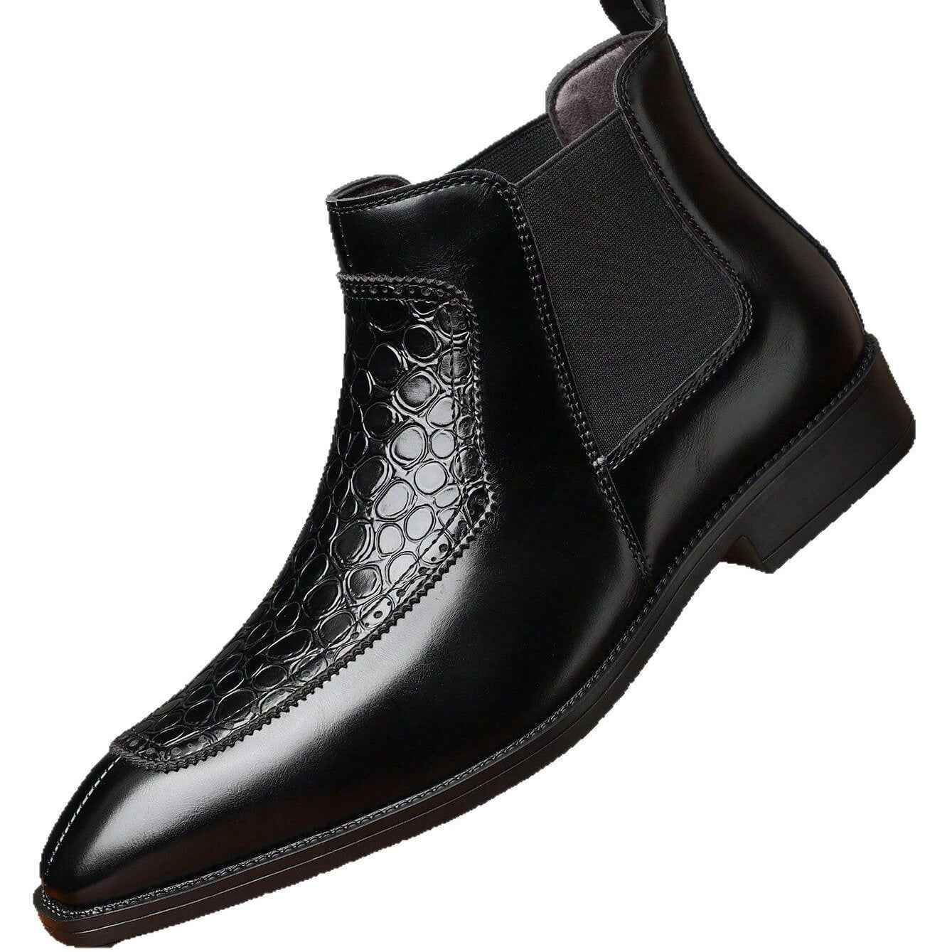 Business Casual Mid-top Retro Men's Pointed Versatile Martin Boots