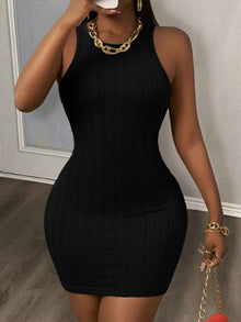 Solid-color Sexy Sleeveless Sheath Dress