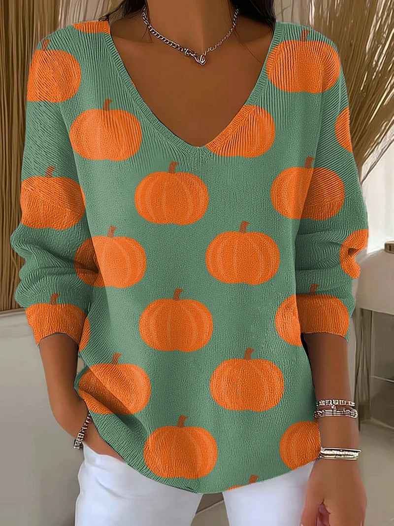 Long Sleeve Sweater Autumn And Winter Printing Fashion Loose Cool Sweaters Women's Clothing