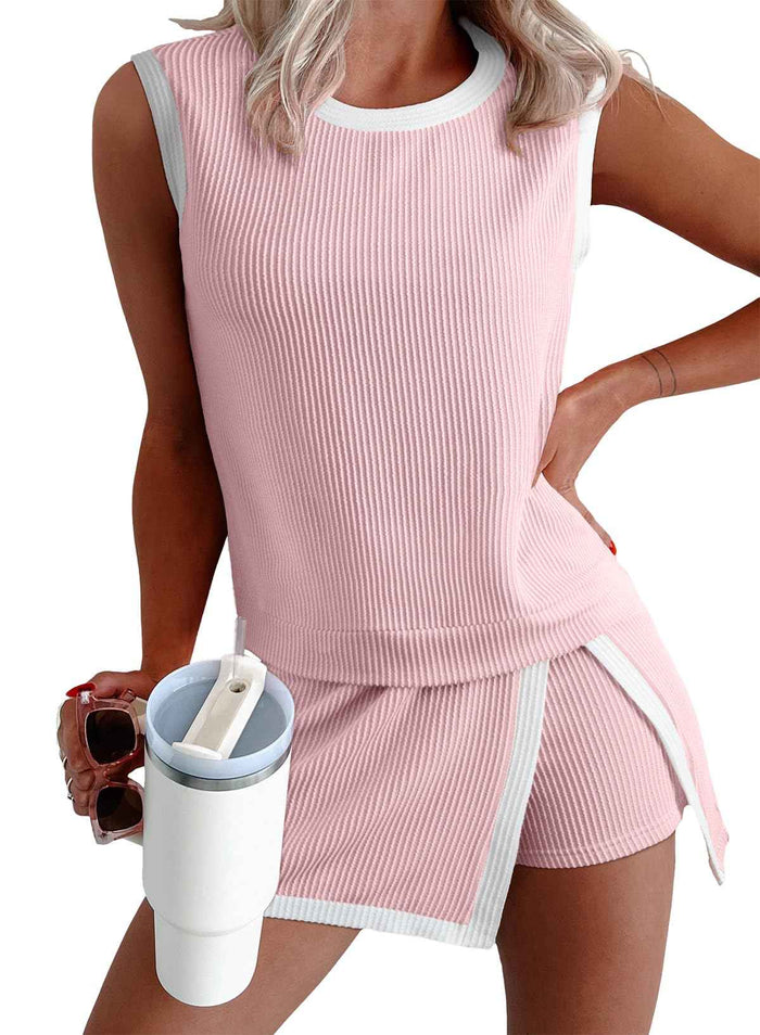 Women Fashion Summer Athletic Lounge Sets Two-piece Set