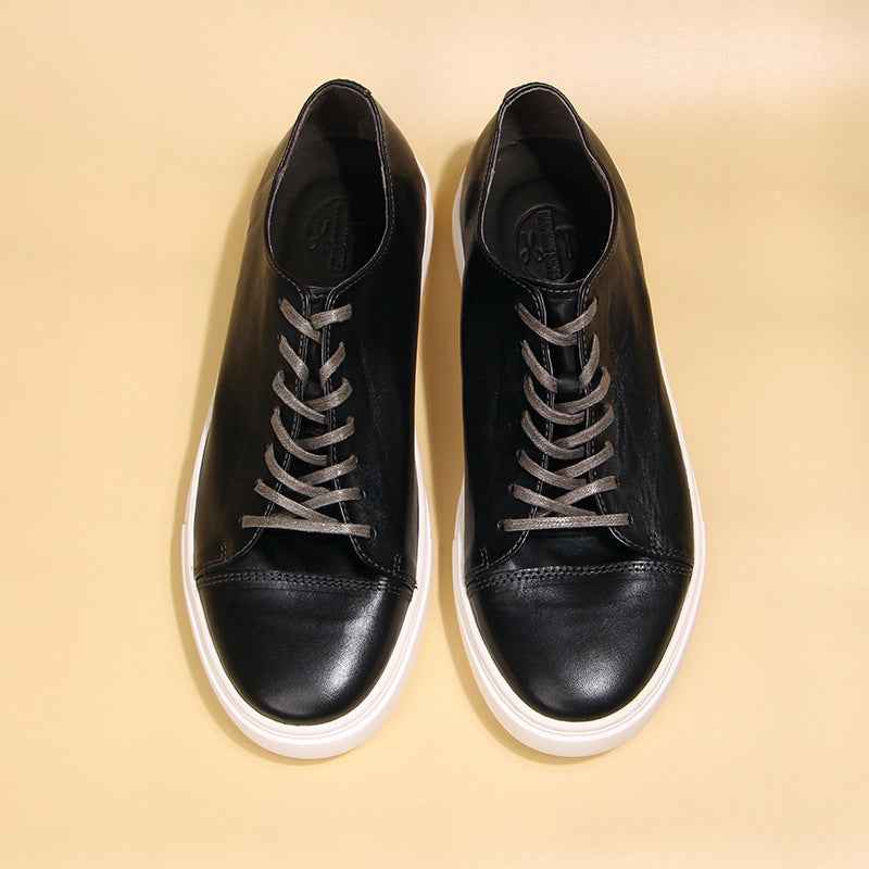 Horse Skin Washed Vintage Casual Leather Shoes