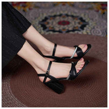 YB-32 Chunky Heel Sandals For Women Comfortable High Heel Small Size