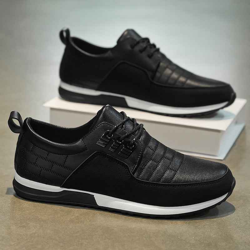 Spring New Trendy Shoes Casual Leather Shoes Men's Wear-resistant Non-slip