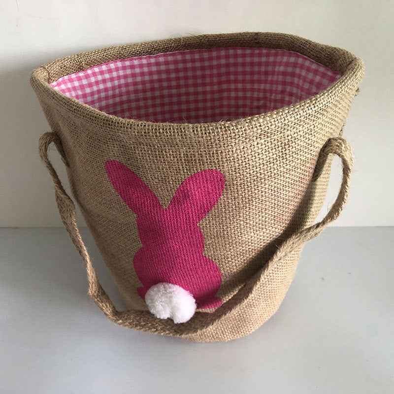 Easter Basket Jute Jesus Day Tote Bag