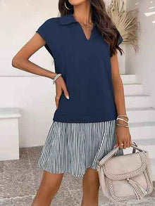 New V-neck Short-sleeve Dress For Women
