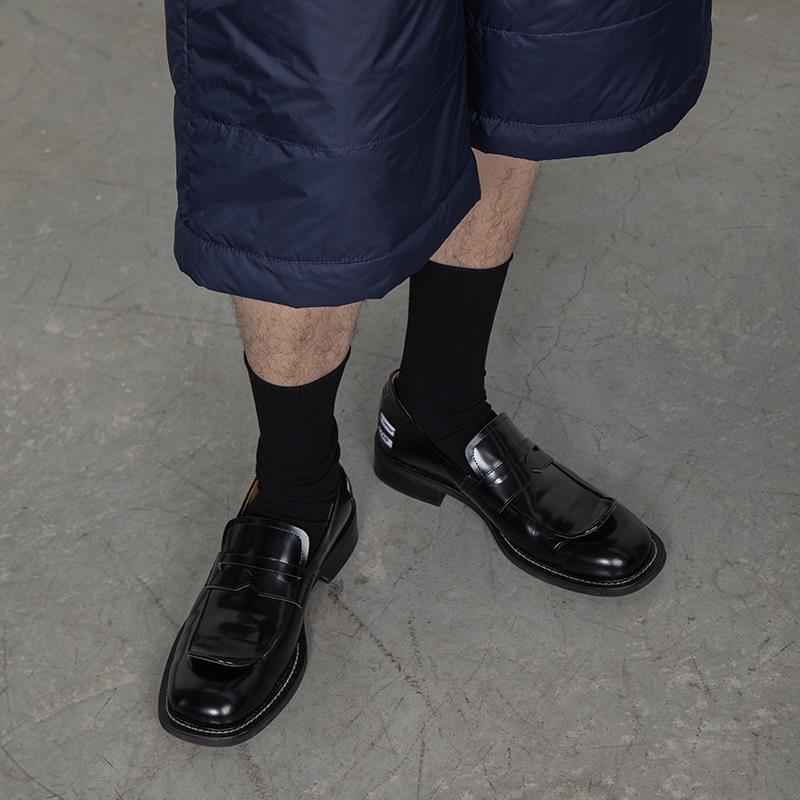 Men's Solid Color Versatile Simple Open Leather Shoes