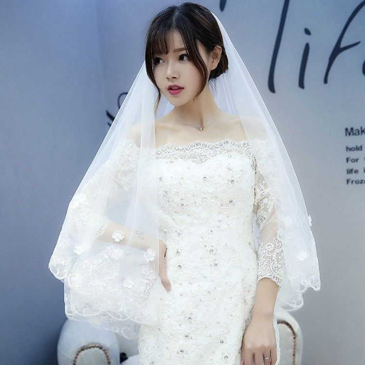 New Style Veil Korean Lace Petal Veil by Mirlaine Univers