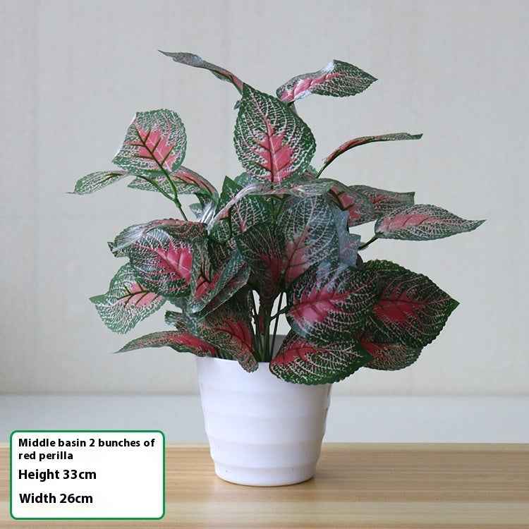 Simulation Plant Plastic Fake Flower And Grass Scindapsus Aureus Leaves Potted Plant