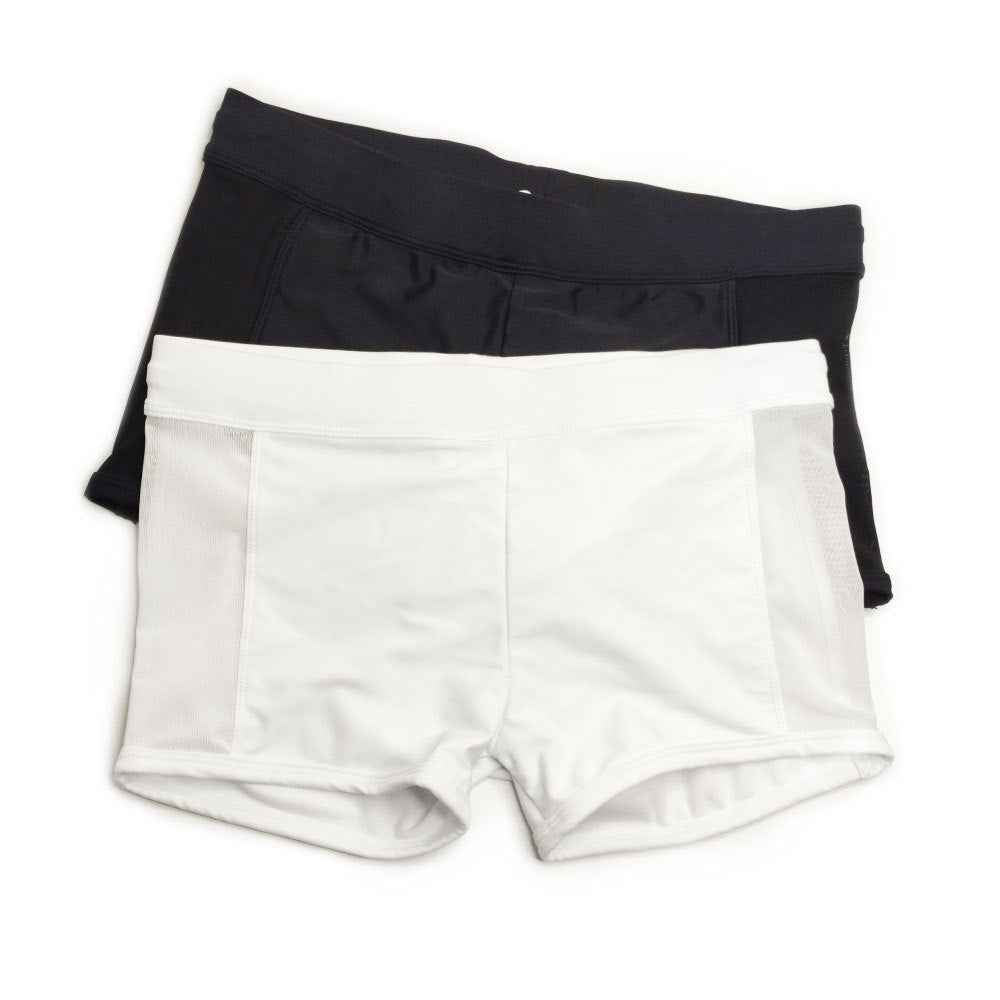 Mesh Stitching Boxer Swimming Trunks
