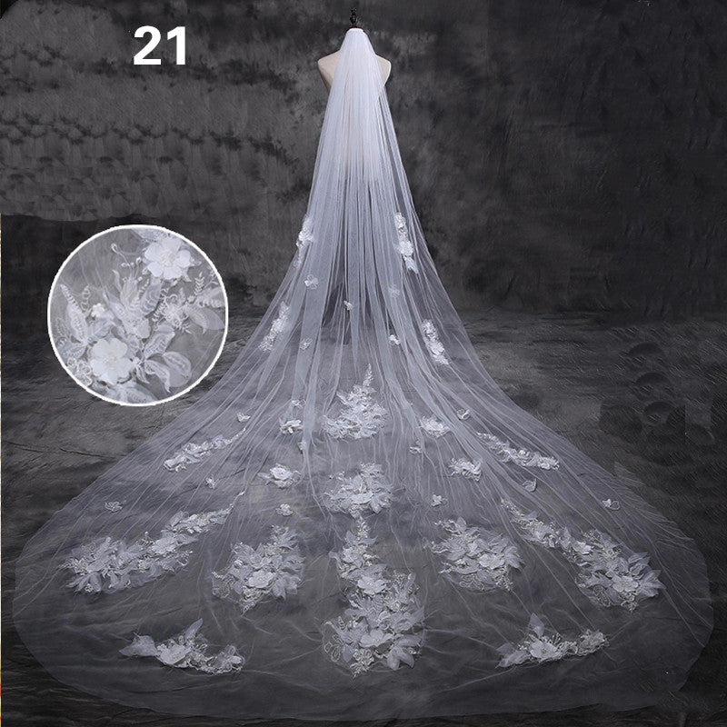 Bride Wedding Master Wedding Veil Long Long Tail by Mirlaine Univers