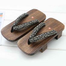 Men's Japanese Kimono Geta Clogs Bench