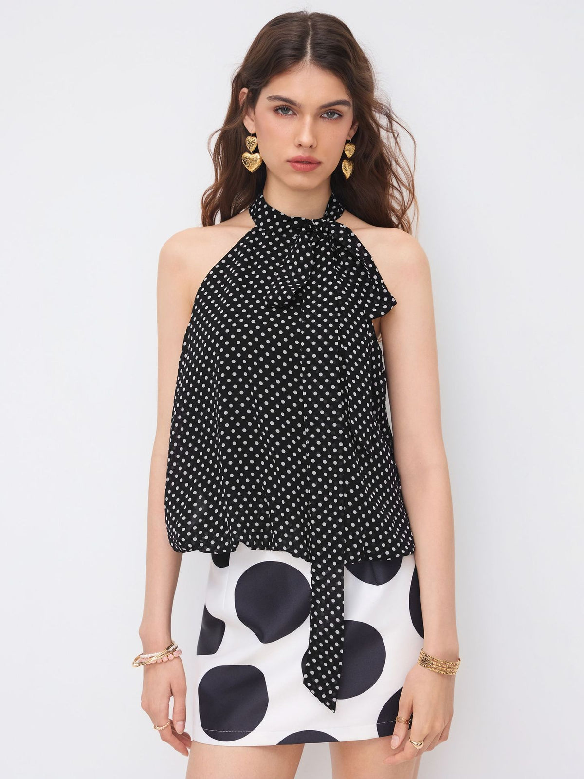 Round-neck Polka-dot Sleeveless Tie-neck Top by Mirlaine Univers Round-neck Polka-dot Sleeveless Tie-neck Top Mirlaine Univers round-neck-polka-dot-sleeveless-tie-neck-top 0 Round-neck Polka-dot Sleeveless Tie-neck Top Mirlaine Univers Round-neck Polka-dot Sleeveless Tie-neck Top