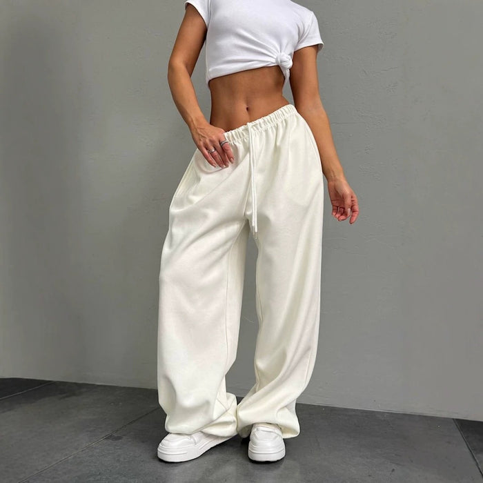Womens Wing-print Street-style Casual Trousers