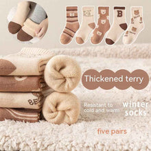 Children Extra Thick Fluffy Loop Middle Tube Cotton Socks