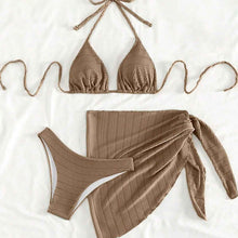 European And American Three-Piece Bikini Set Lace-Up One-Piece Swimsuit